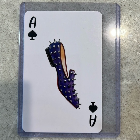 Christian LOUBOTON ACE OF SPADES IN CARD HOLDER - Picture 1 of 2
